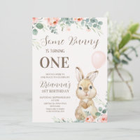 Eucalyptus and Floral Pink Some Bunny Birthday