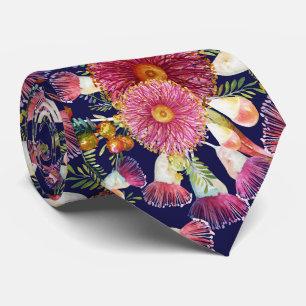Eucalyptus And Wattle Spring Blooms Tie