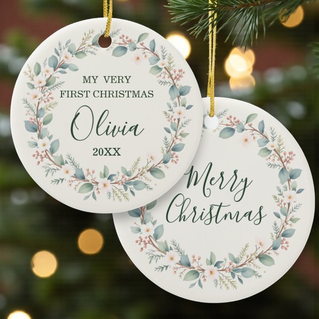 Eucalyptus Baby’s First Christmas Ceramic Tree Decoration (Creator Uploaded)