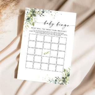 Eucalyptus Baby Shower Baby Bingo Game