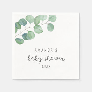 Eucalyptus - baby shower napkin
