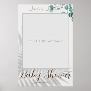 Eucalyptus Baby Shower Photo Prop Poster