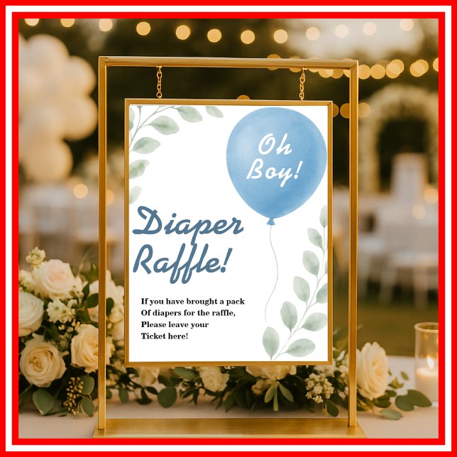 Eucalyptus Baby Shower | Raffle Sign (Creator Uploaded)