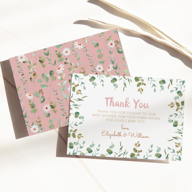 Eucalyptus Baby Shower Thank You Card (Creator Uploaded)