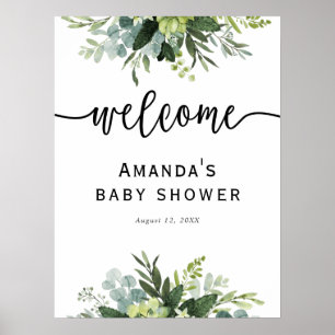 Eucalyptus Baby Shower Welcome Sign