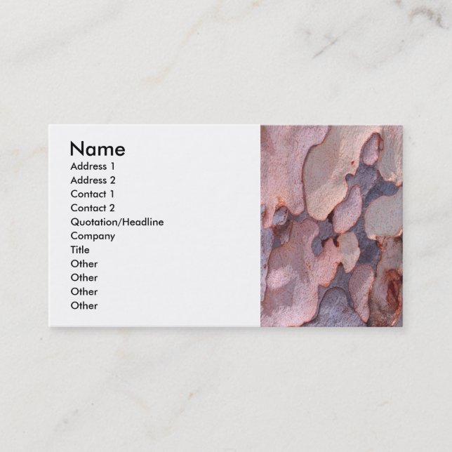 Eucalyptus Bark Business Card (Front)