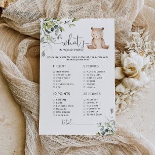 Eucalyptus bear Whats in your purse game