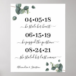 Eucalyptus Best Day Wedding Date Yes Day Sign