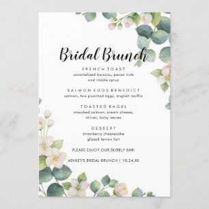 Eucalyptus Bloom Boho Bridal Brunch Menu
