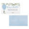 Eucalyptus blue balloon baby shower diaper raffle