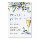 Eucalyptus Blue Flowers Bridal Shower Welcome