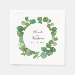 Eucalyptus Boho Greenery Floral Napkin
