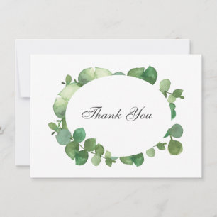 Eucalyptus Boho Greenery Thank You Card
