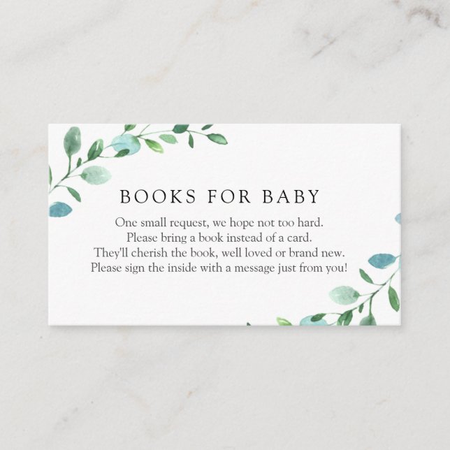 Eucalyptus Books for Baby Enclosure Card (Front)