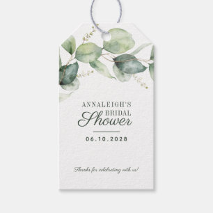 Eucalyptus Botanical Bridal Shower Thank You Favou Gift Tags