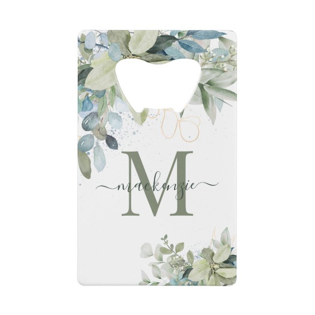 Eucalyptus Botanical Floral Monogram (Front)