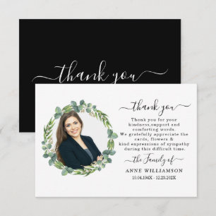 Eucalyptus Botanical Funeral Thank You Card