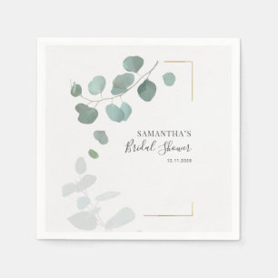 Eucalyptus Botanical Geometric Bridal Shower Napkin