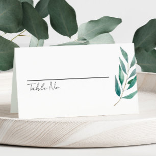 Eucalyptus Botanical Greenery Garden Wedding Place Card