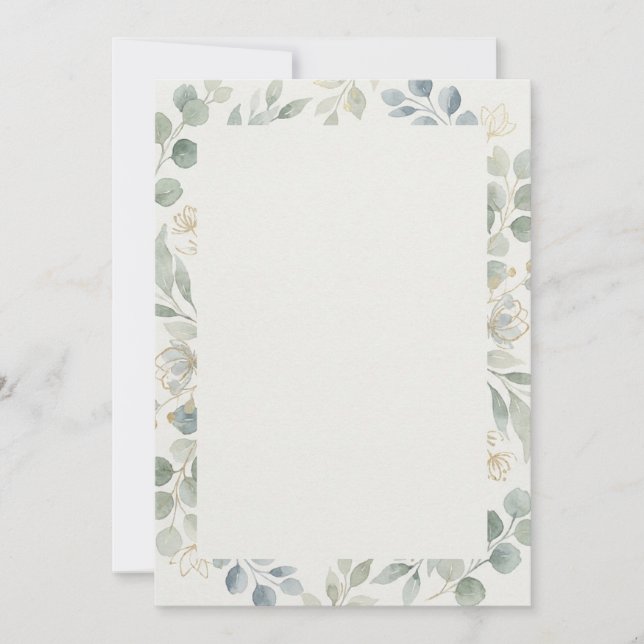 Eucalyptus Botanical Invitation (Front)