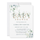 Eucalyptus Botanical Letter Gold Baby Shower