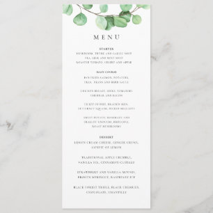 Eucalyptus Botanical Menu