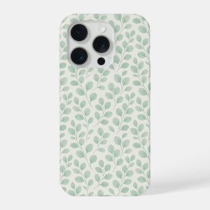 Eucalyptus Botanical Pattern iPhone 15 Pro Case