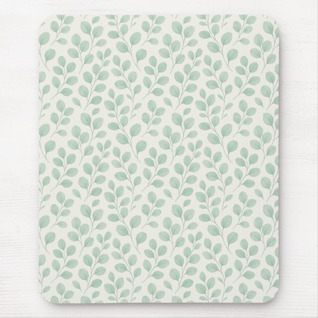 Eucalyptus Botanical Pattern Mouse Mat (Front)