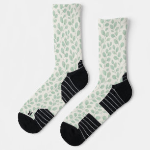 Eucalyptus Botanical Pattern Socks