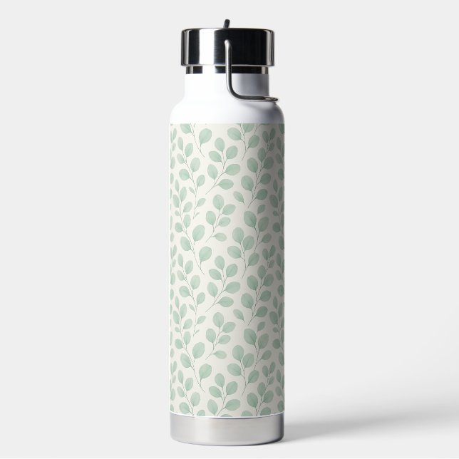 Eucalyptus Botanical Pattern Water Bottle (Left)
