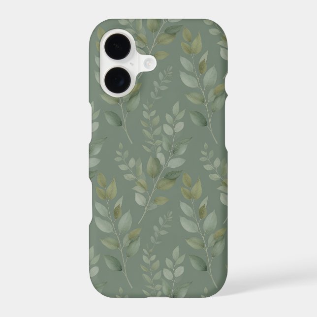 Eucalyptus Botanical Phone Case | Sage Green (Back)