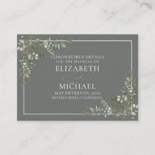 Eucalyptus Botanical Sage Green Coronavirus Detail Enclosure Card