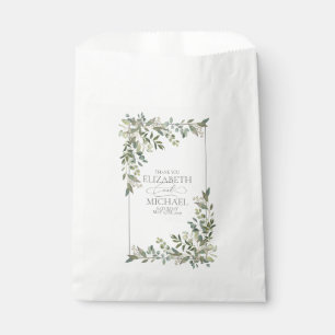 Eucalyptus Botanical Sage Green Wedding Favour Bags