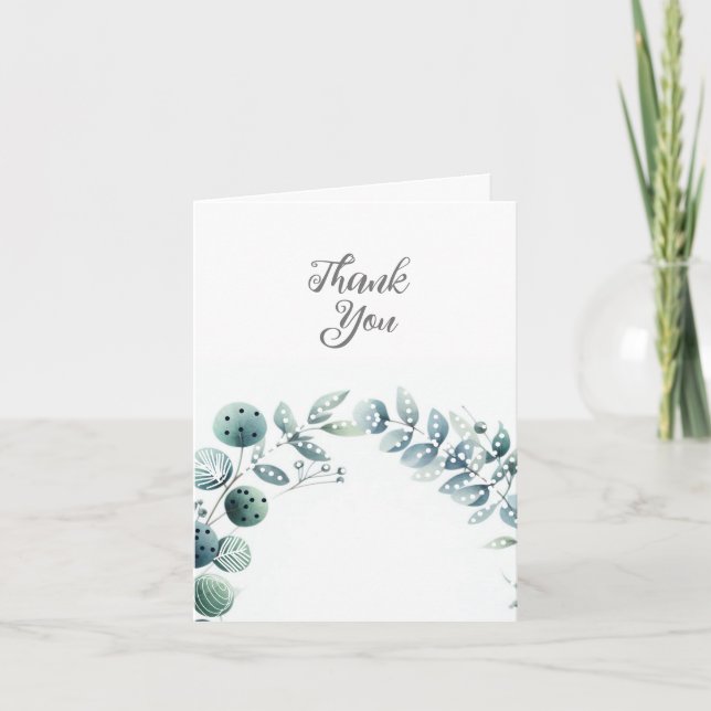 Eucalyptus Botanical Thank You Card (Front)