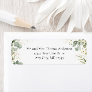 Eucalyptus Botanicals Greenery Return Address