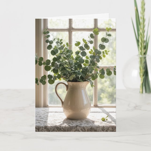 Eucalyptus Bouquet Thinking of You Card (Front)
