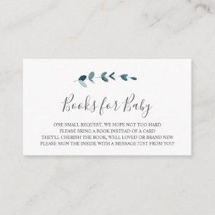 Eucalyptus Branch Books for Baby Insert Card