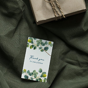 Eucalyptus branch green thank you enclosure card