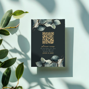 Eucalyptus branch pretty wedding rsvp enclosure card