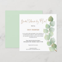 Eucalyptus Branch Script Bridal Shower by Mail