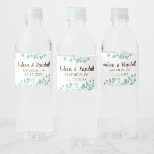 Eucalyptus Branch Water Bottle Label