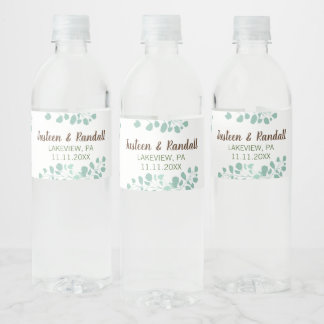 Eucalyptus Branch Water Bottle Label