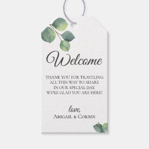 Eucalyptus Branches Wedding Welcome Bag Gift Tags