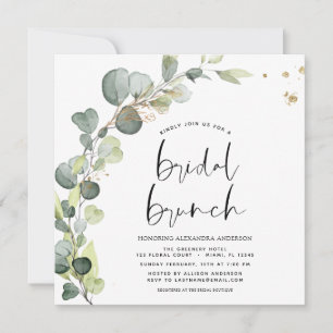 Eucalyptus Bridal Brunch Bridal Shower  Invitation