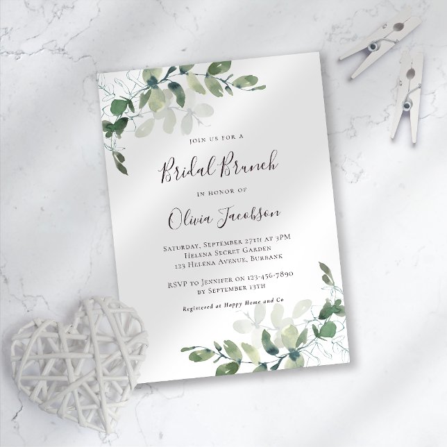 Eucalyptus Bridal Brunch Invitation (Creator Uploaded)