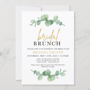Eucalyptus Bridal Shower Brunch Invitation