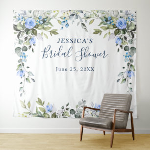 Eucalyptus Bridal Shower Chic Photo Booth Backdrop Tapestry