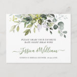 Eucalyptus Bridal Shower Date Night Idea Card<br><div class="desc">For further customisation,  please click the "customise further" link and use our design tool to modify this template. 
If you need help or matching items,  please contact me.</div>