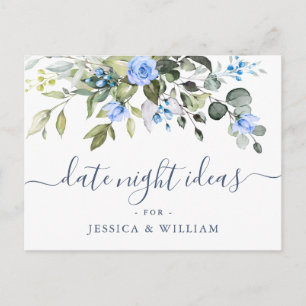 Eucalyptus Bridal Shower Date Night Idea Card