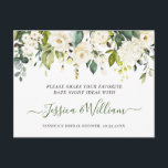 Eucalyptus Bridal Shower Date Night Idea Card<br><div class="desc">For further customisation,  please click the "customise further" link and use our design tool to modify this template. 
If you need help or matching items,  please contact me.</div>